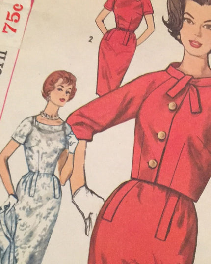 VTG Simplicity misses dress & jacket 1950s