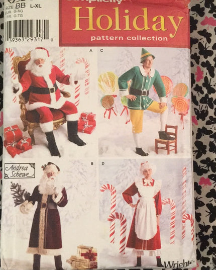 Simplicity UNCUT Sewing Santa Ms claus Costume