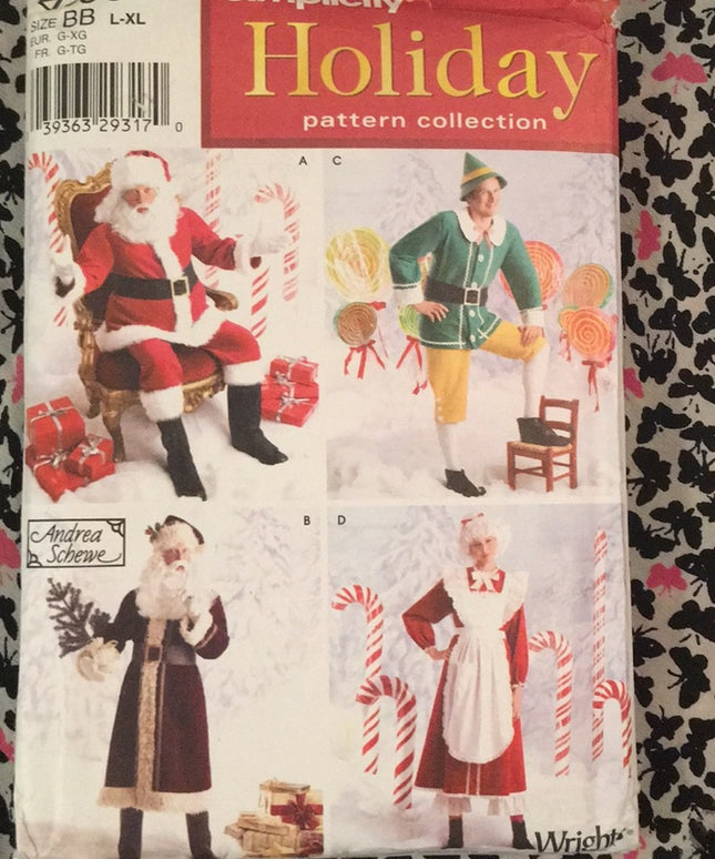Simplicity UNCUT Sewing Santa Ms claus Costume