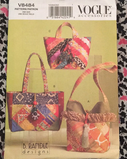 Vogue Sewing pattern UNCUT bags purse