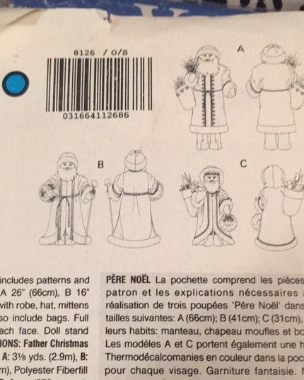 VOGUE Uncut sewing pattern Father christmas