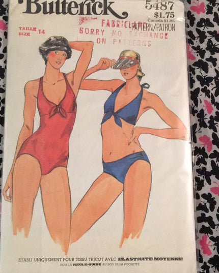 VTG Butterick UNCUT sewing pattern bathing suits