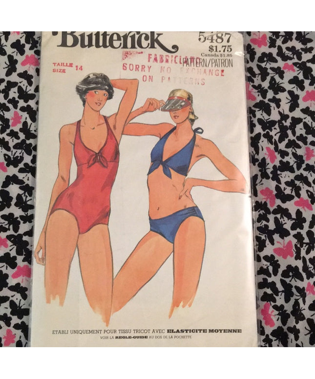 VTG Butterick UNCUT sewing pattern bathing suits