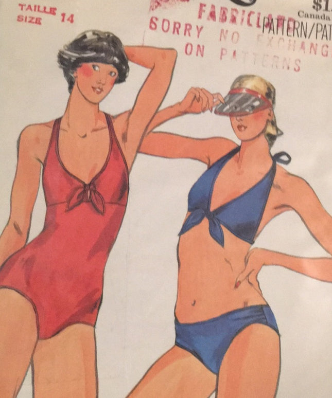 VTG Butterick UNCUT sewing pattern bathing suits