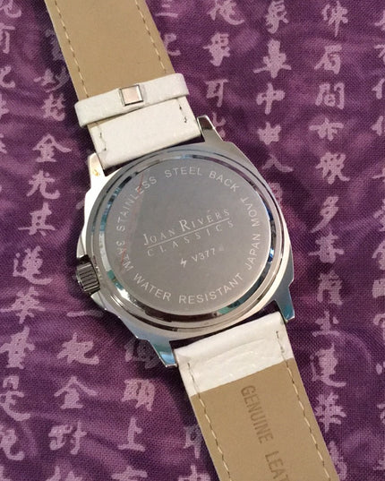 Joan Rivers Leather band Chunky large watch