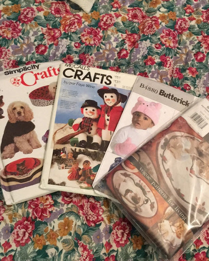 UNCUT Sewing pattern Craft LOT dogs hats christmas
