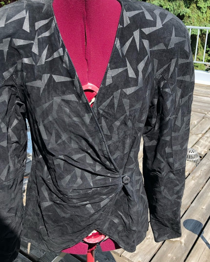 💗 SALE 💗 Vintage Crop Black leather  Jacket