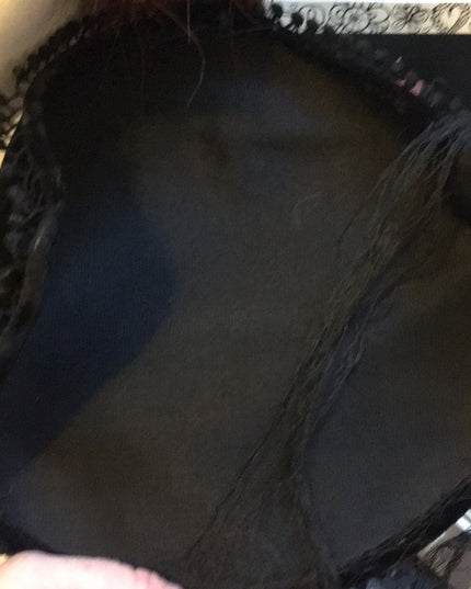 Vintage 1940s Velvet Facinator Black hat
