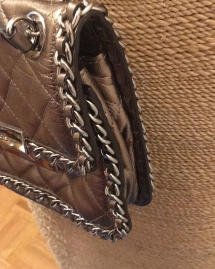 Michael Kors Gold metalic leather crossbody purse