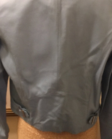 Wilsons NWOT pastel sky Blue leather moto coat fall