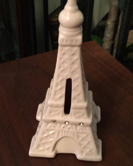 Ceramic Eiffel tower Paris coin bank