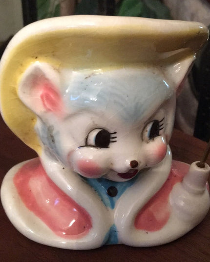 Vintage bear head vase collectible
