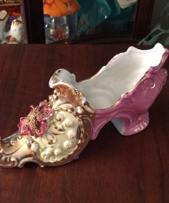 Vintage Ceramic decor boot shoe