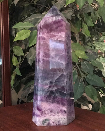 Purple Fluorite Stone large Tower decor