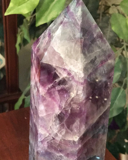 Purple Fluorite Stone large Tower decor