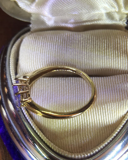 10k Gold & 3 Marquis Cut Tanzanite stones