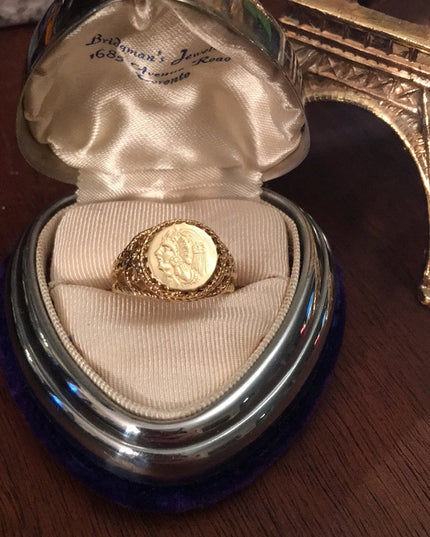Vintage 14k gold Indian Head ring Beauty!