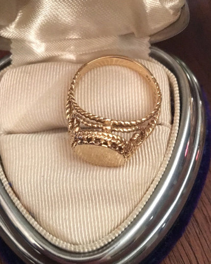 Vintage 14k gold Indian Head ring Beauty!