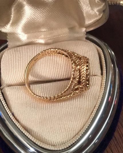 Vintage 14k gold Indian Head ring Beauty!