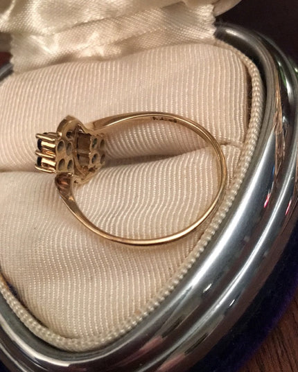14k Gold Diamond & Sapphire ring