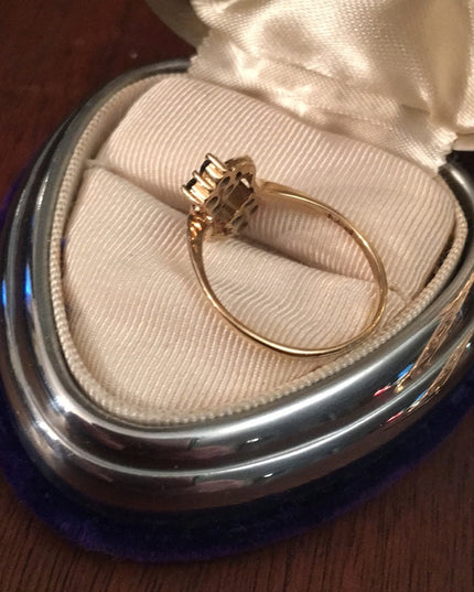 14k Gold Diamond & Sapphire ring