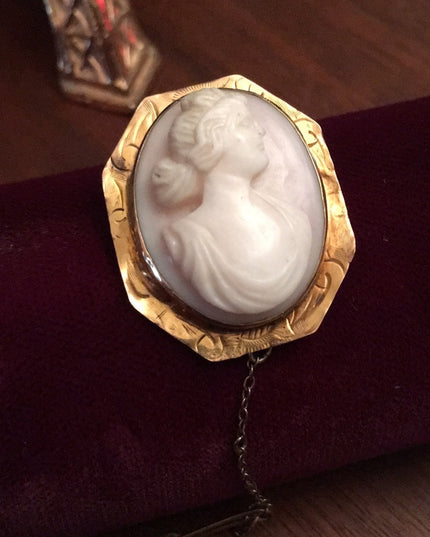 Victorian Antique 10k Gold Cameo