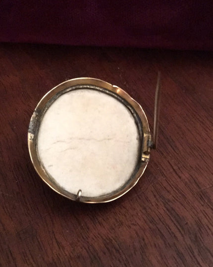 Antique Victorian Lava Cameo TLC Gold