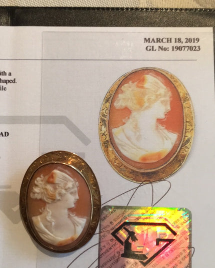 Antique Victorian 10k Cameo brooch Beauty!