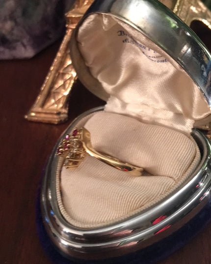 14k Gold Ruby & Diamond cocktail ring