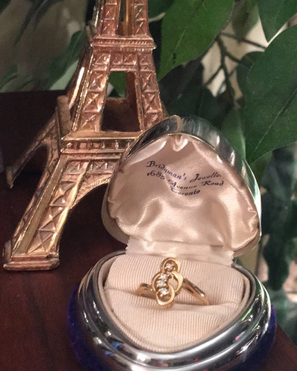14k Gold Diamond Infinity ring