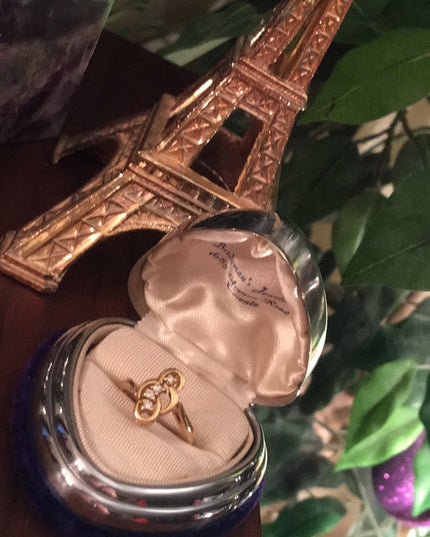 14k Gold Diamond Infinity ring