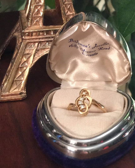 14k Gold Diamond Infinity ring