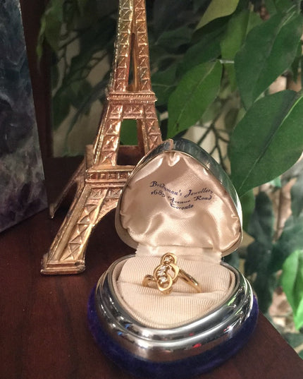 14k Gold Diamond Infinity ring
