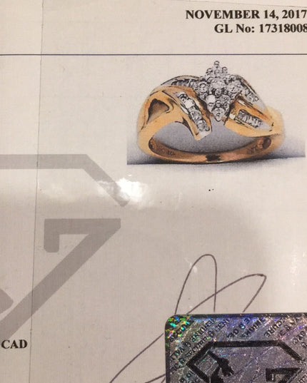 - Vintage 10k gold diamond ring .35 TCW