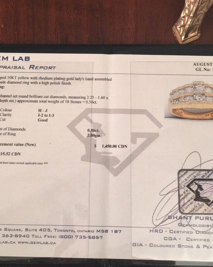 10kt Gold Diamond engagement anniversary  .5 TCW