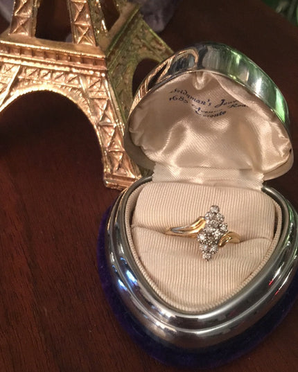 14k gold Diamond cluster ring W/appraisal