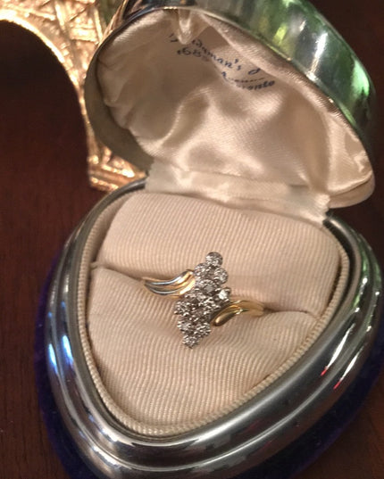 14k gold Diamond cluster ring W/appraisal
