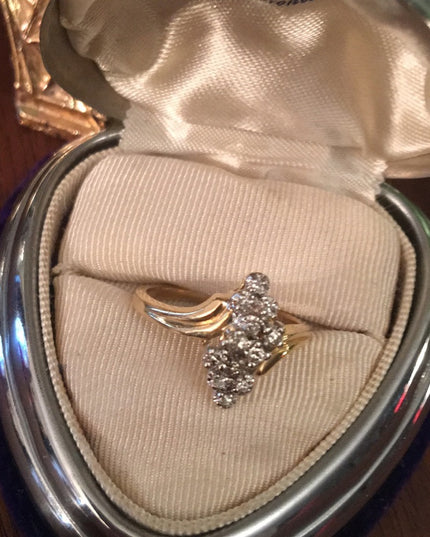14k gold Diamond cluster ring W/appraisal