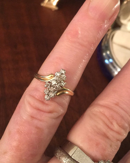 14k gold Diamond cluster ring W/appraisal