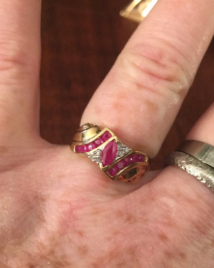 10k Gold diamond & Ruby ring w/appraisal