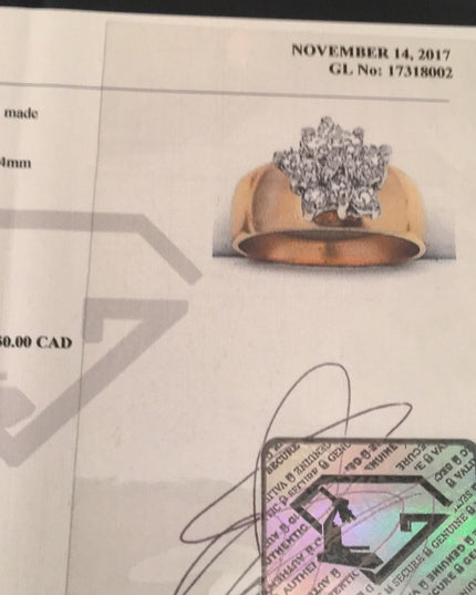 14k Gold Diamond cluster ring w/ appraisal Vintage