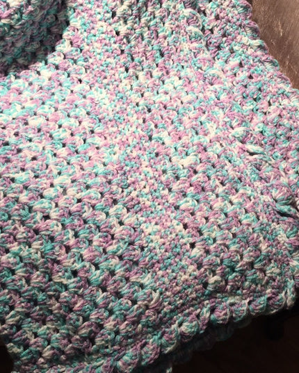 48x70” Beautiful crochet Afghan Purple tone
