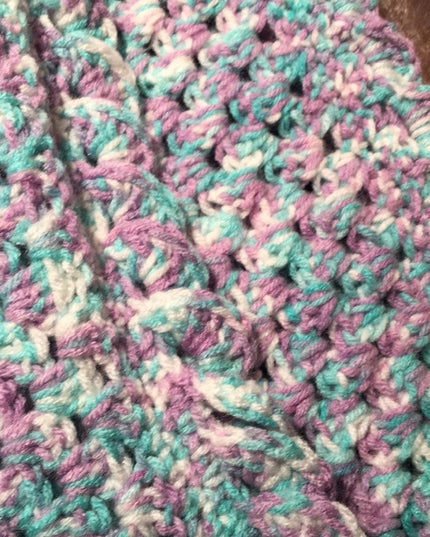 48x70” Beautiful crochet Afghan Purple tone