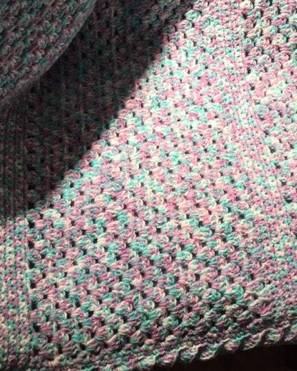 48x70” Beautiful crochet Afghan Purple tone