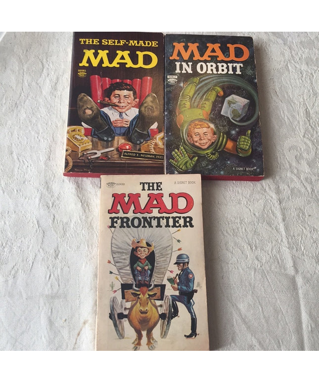 Vintage Mad comic book paperbacks lot c1960s VG