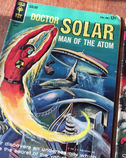 Vintage 1960s Doctor Solar comic books lot x2pc
