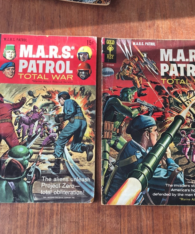 Vintage 1960s Mara Patrol comic books lot x2pc