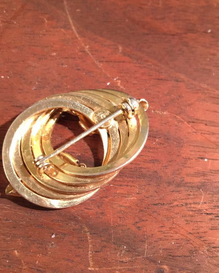 Vintage 12k Gold Filled Mid Century Brooch leaf