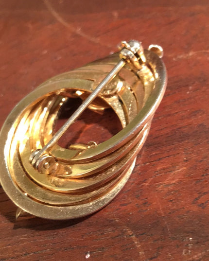 Vintage 12k Gold Filled Mid Century Brooch leaf