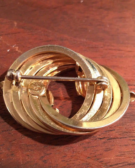 Vintage 12k Gold Filled Mid Century Brooch leaf